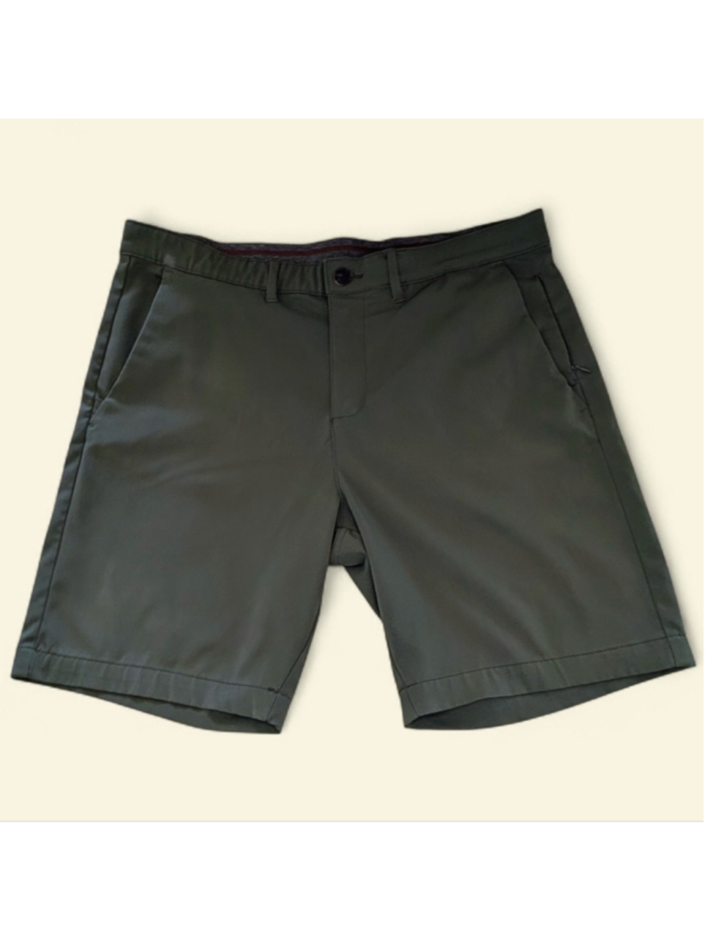 Jachs Flat-Front Performance Golf Shorts in Hunter Green Chino Athletic